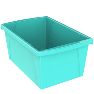 Storex bac de rangement 5.5 Gallon (21l) sarcelle, lot de 6                                                             