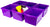 Storex bac de rangement 4 gallons (15l) violet, lot de 6                                                                