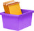 Storex bac de rangement 4 gallons (15l) violet, lot de 6                                                                