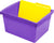Storex bac de rangement 4 gallons (15l) violet, lot de 6                                                                