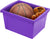 Storex bac de rangement 4 gallons (15l) violet, lot de 6                                                                