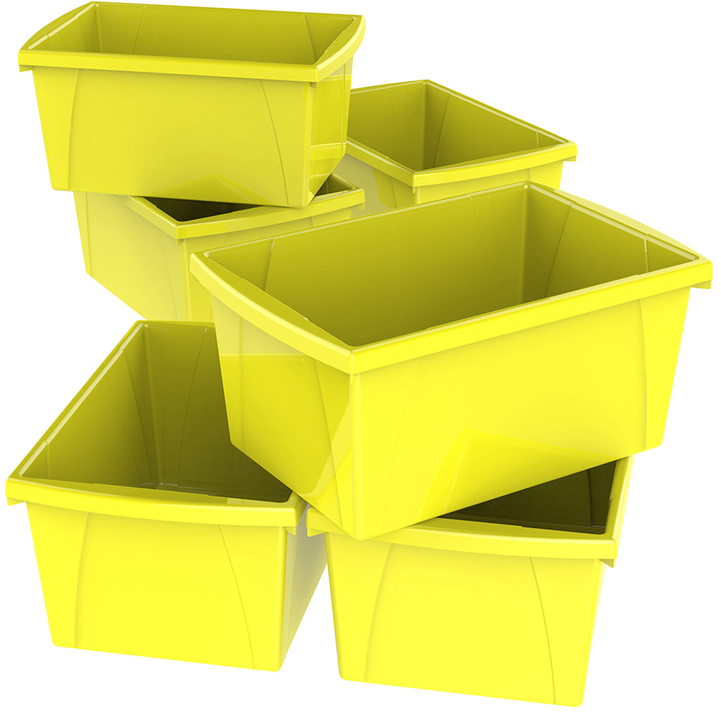 5.5 Gallon Storage Bins, Yellow (6 units/pack)
