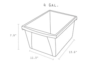 4 Gallon Recycling Bin, Blue