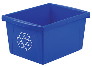 4 Gallon Recycling Bin, Blue