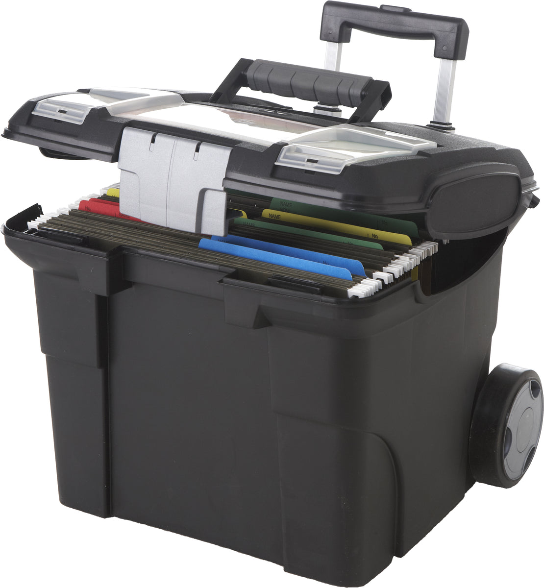Premium Mobile File Box, Black – Storex