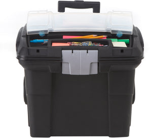 Premium Mobile File Box, Black