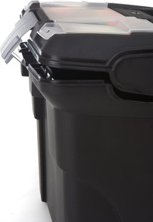 Premium Mobile File Box, Black