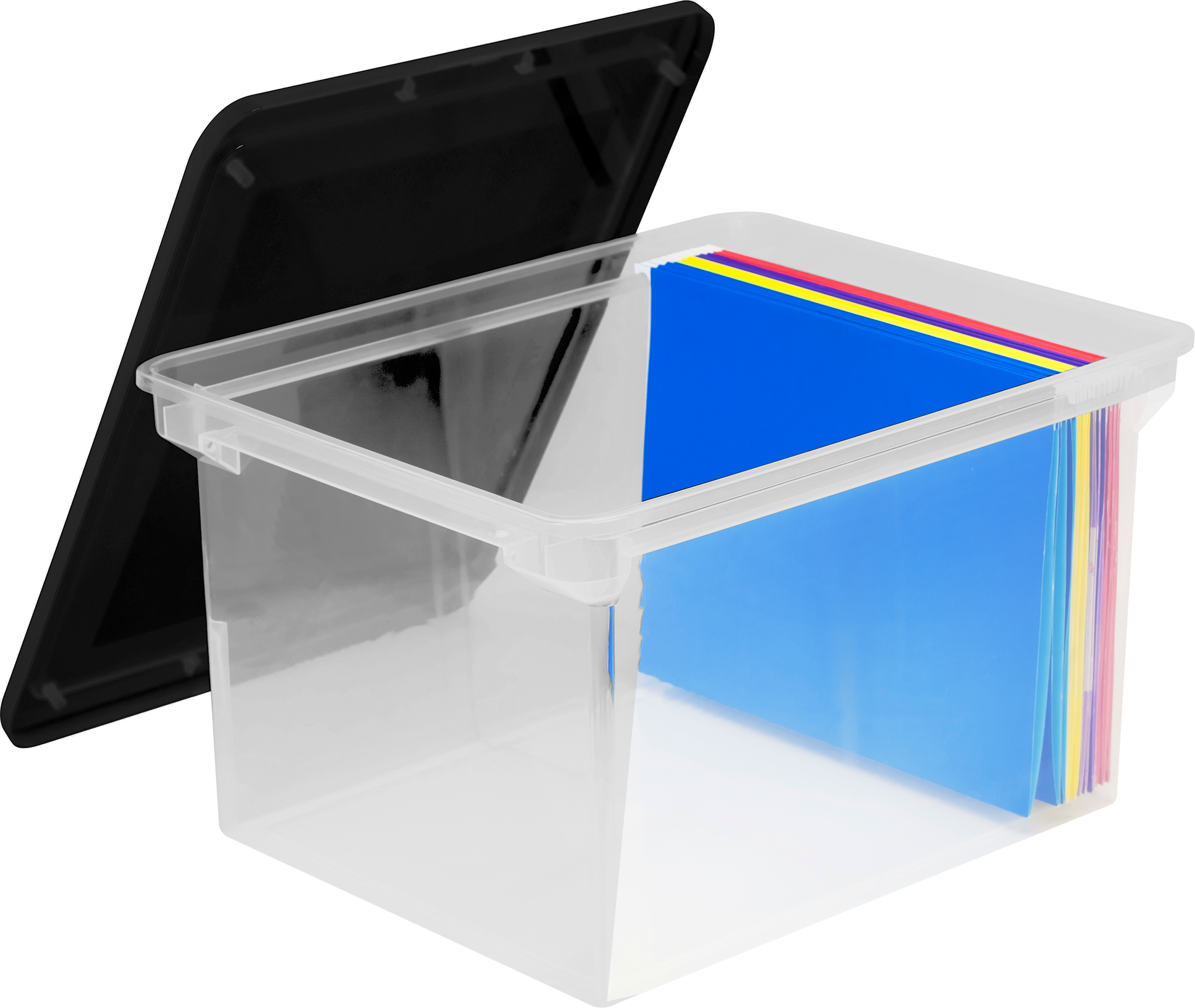 Portable File Tote Blue Storex