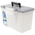 Legal/Letter Portable File Box, Silver