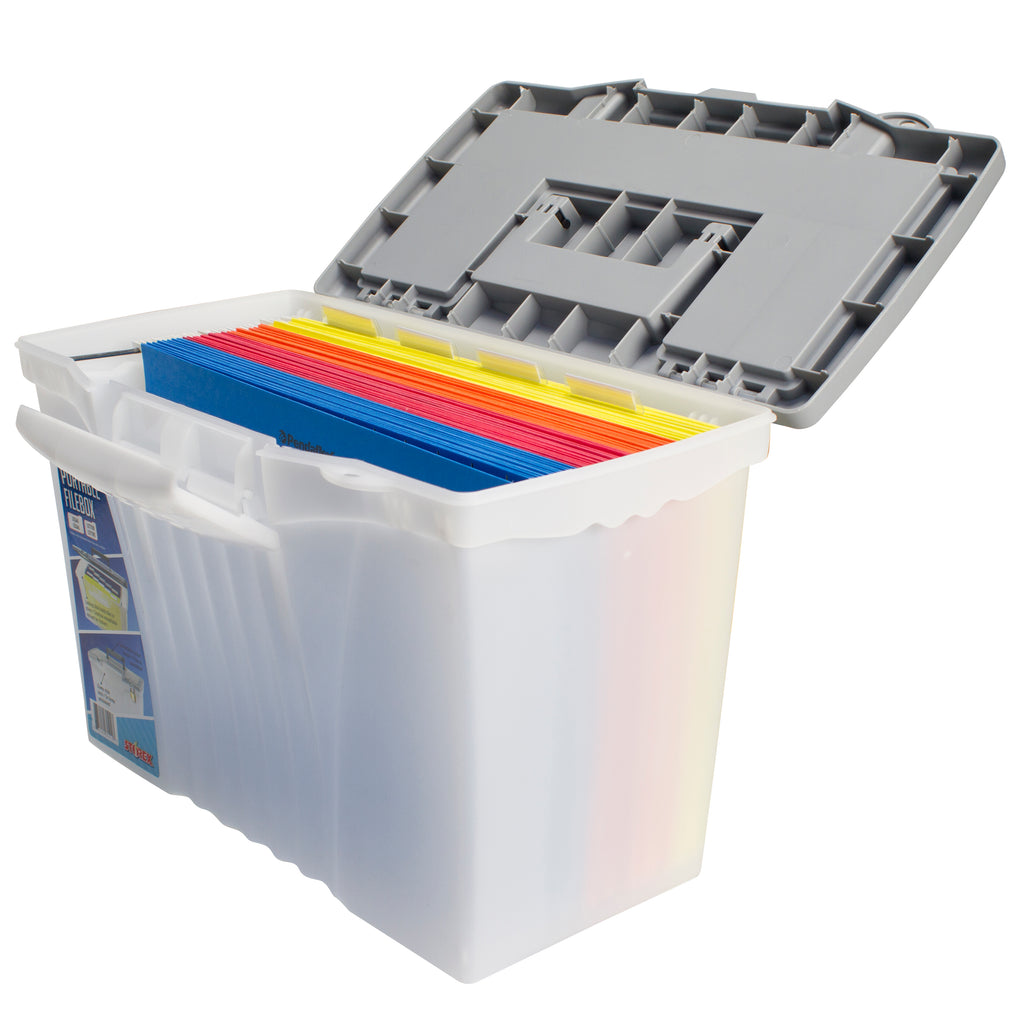 Portable Legal File Box, Silver – Storex