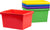 Storex bac de rangement pour classe, 4 gallons (15l), couleurs assorties, (paquet de 6)                                 