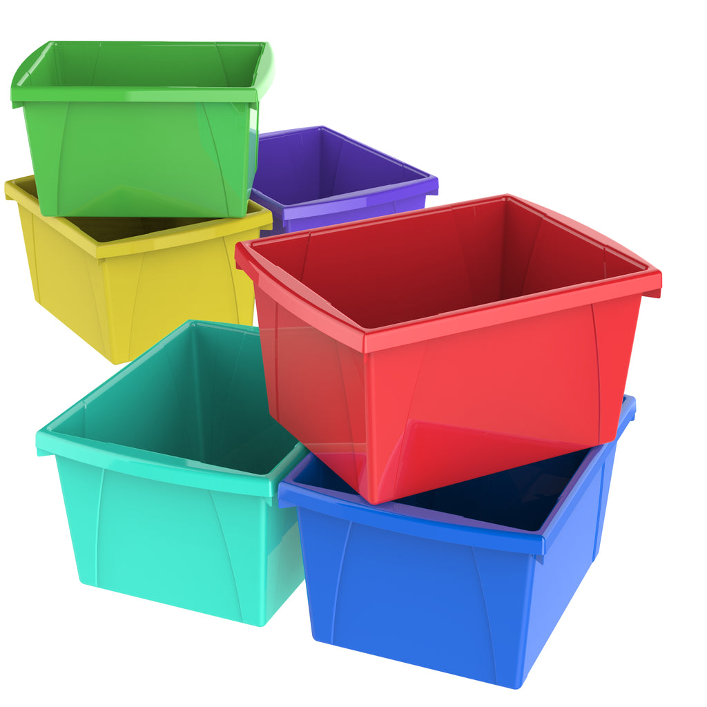 4 Gallon Storage Bin, Assorted Color (6 units/pack)