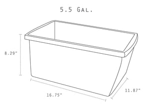 5.5 Gallon Recycling Bin, Blue