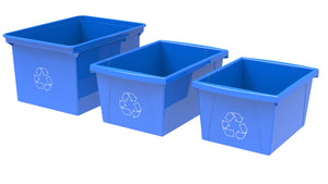 5.5 Gallon Recycling Bin, Blue