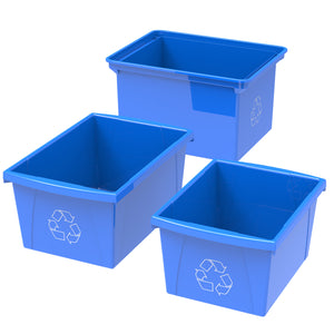 5.5 Gallon Recycling Bin, Blue