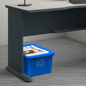 5.5 Gallon Recycling Bin, Blue