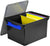 Locking File Tote, Black/Silver
