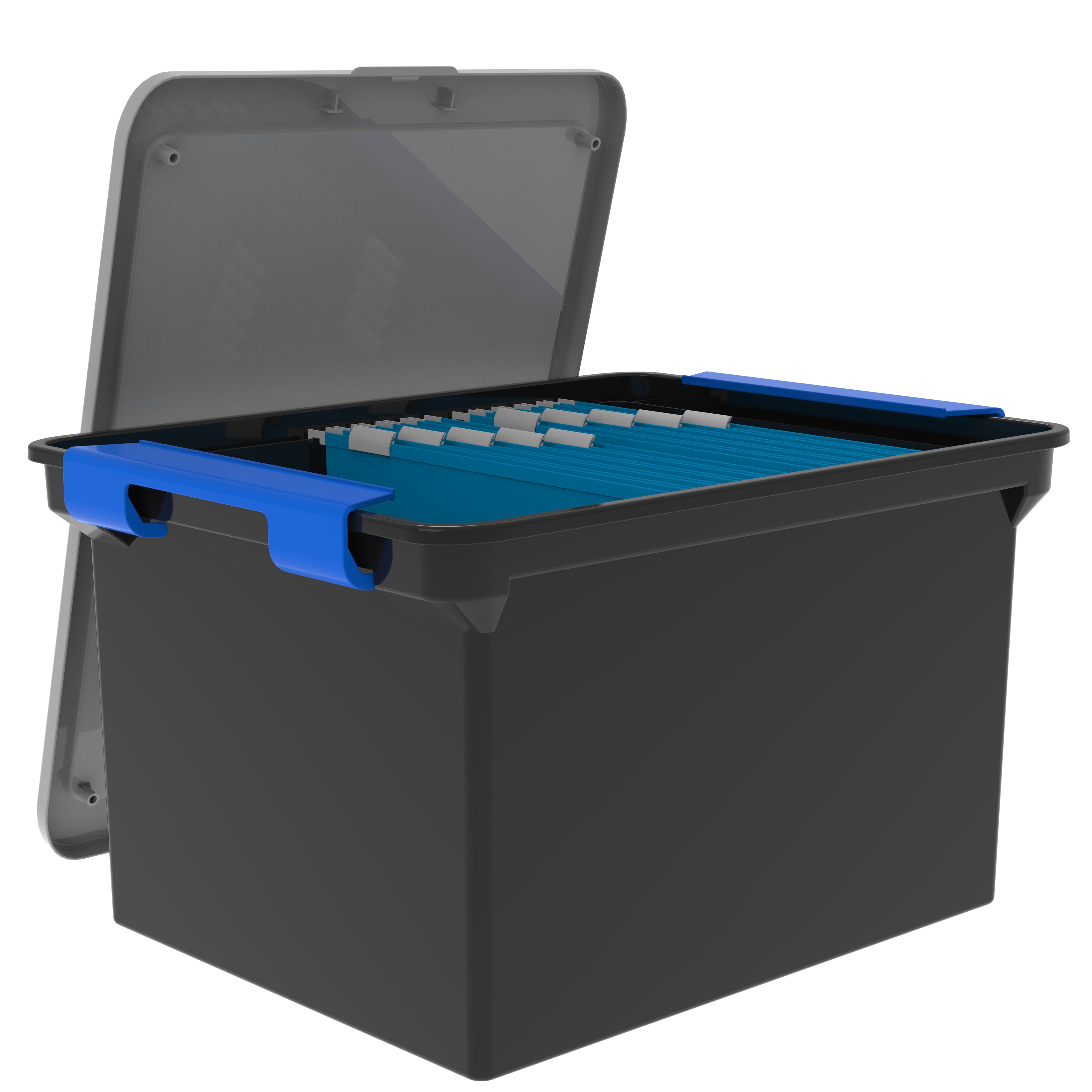 Locking File Tote, Black/Silver – Storex