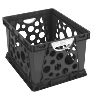 Premium Crate with Handles, Black
