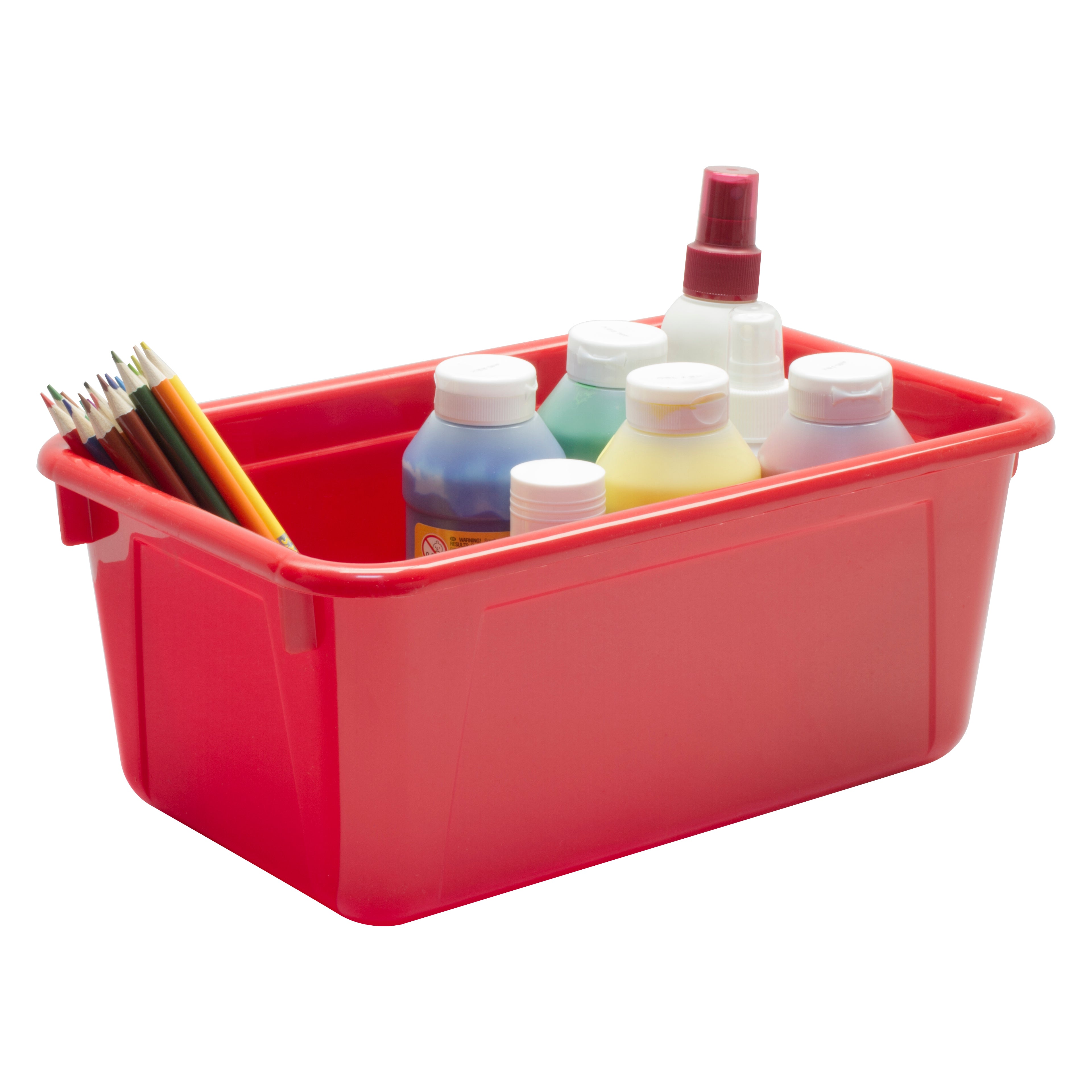 Storex Small Cubby Bin, Red, 5-Pack