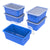 Small Cubby Bin with lid, Blue (5 units/pack)