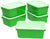 Storex petit bac à rangement avec couvercle, vert, lot de 5                                                             