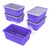 Small Cubby Bin with lid, Purple (5 units/pack)