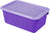 Small Cubby Bin with Lid, Purple