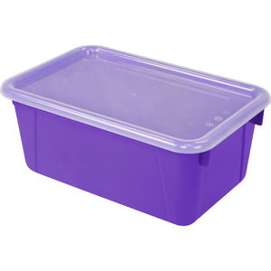 Small Cubby Bin with Lid, Purple