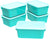 Small Cubby Bin with Lid, Teal