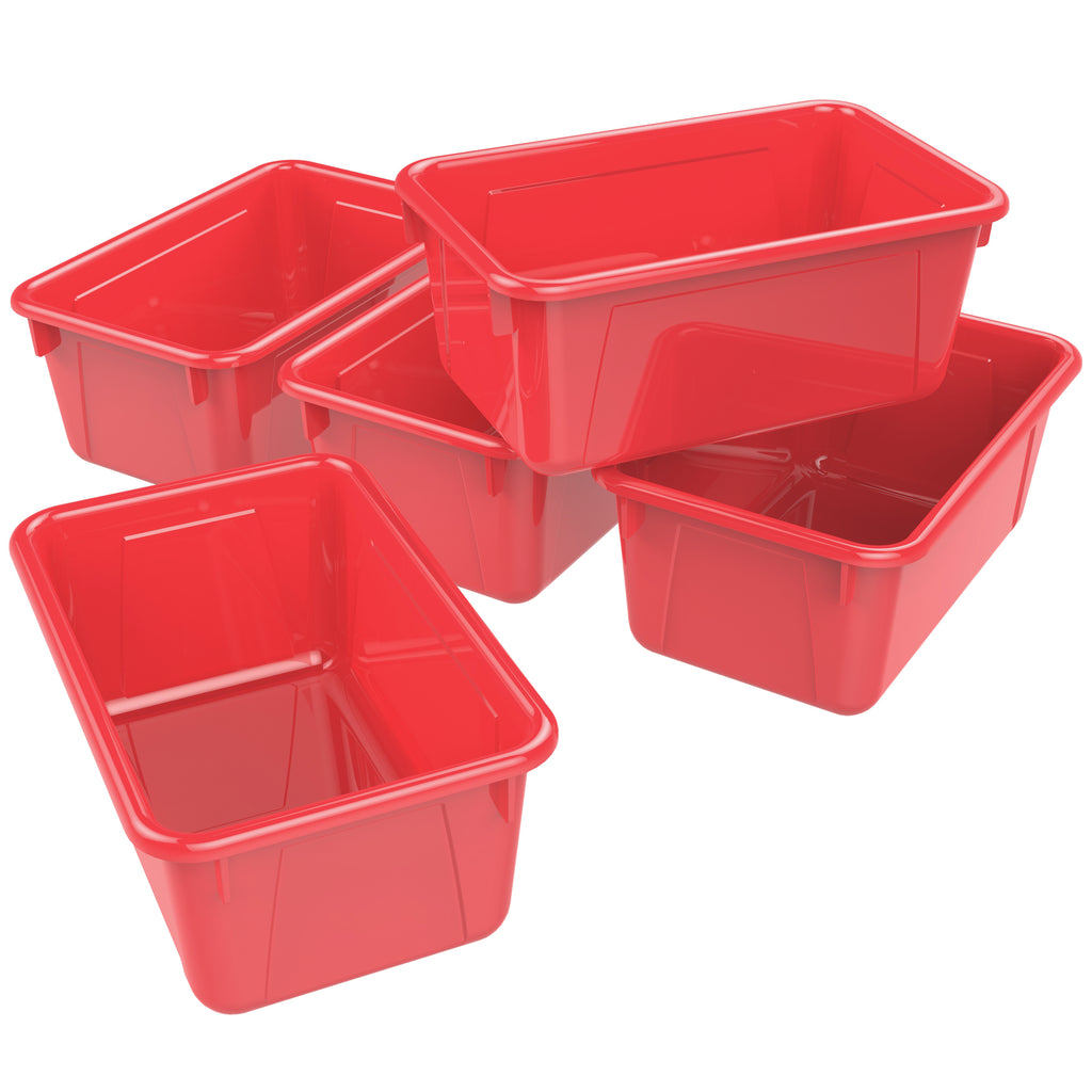Small Cubby Bin, Red (5 units/pack)