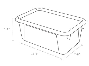 Small Cubby Bin, Clear