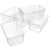 Small Cubby Bin ,Clear (5 units/pack)