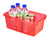Storex petit bac à rangement, teinte rouge, lot de 5                                                                    