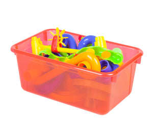 Storex petit bac à rangement, teinte rouge, lot de 5                                                                    