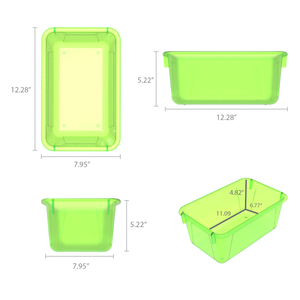 Small Cubby Bin, Tint Green