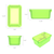 Small Cubby Bin, Tint Green