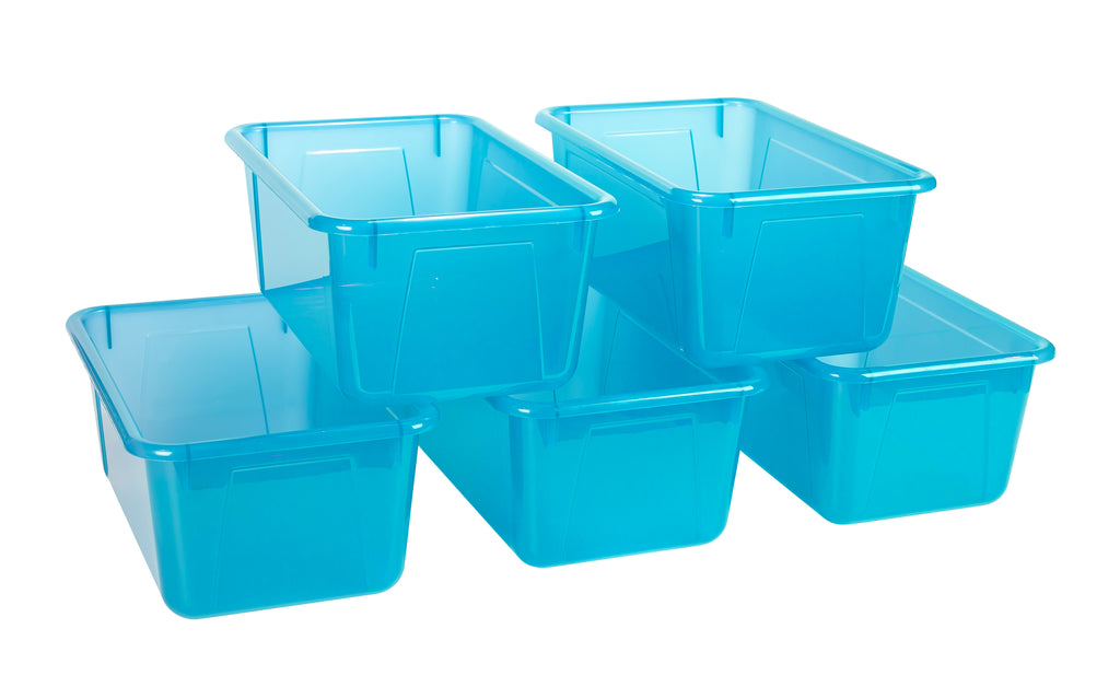 Storex Small Cubby Bin, Candy Teal, 5-Pack