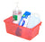 Small Cubby Bin with Lid, Tint Red
