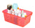 Small Cubby Bin with Lid, Tint Red