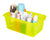 Small Cubby Bin with Lid, Tint Yellow