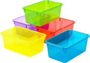 Storex Small Cubby Bin, Assorted Candy, 5-Pack