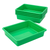 Storex Storage Tray, Letter Size, 10 x 13 x 3 Inches, Green, 5-Pack