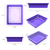 Flat Storage Tray, Violet