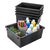 Storex plateau de rangement, format lettre, 10 x 13 x 5 pouces, noir, paquet de 5                                       