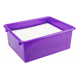 Storex plateau de rangement, format lettre, 10 x 13 x 5 pouces, violet, paquet de 5                                     