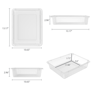 Flat Storage Tray, Clear
