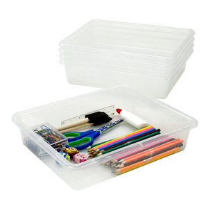 Flat Storage Tray, Clear
