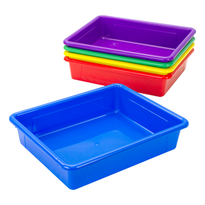 Flat Storage Tray with Lid, Assorted