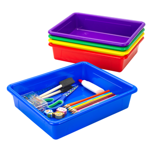 Flat Storage Tray with Lid, Assorted